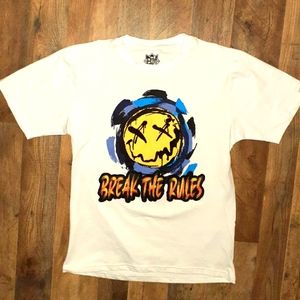 Bleecker Mercer Break The Rules Graphic T-Shirt Unisex Small White